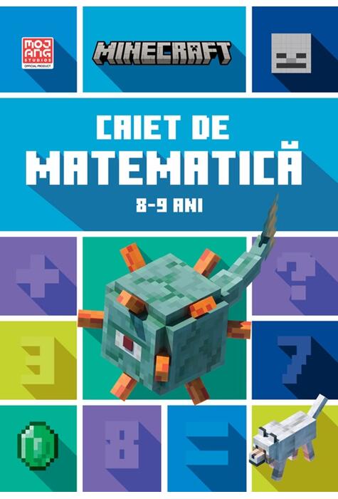 Copertă produs Minecraft - Caiet de matematică 8-9 ani
