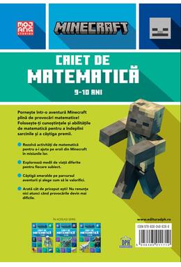 Copertă produs Minecraft - Caiet de matematică 9-10 ani