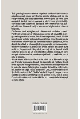 Copertă produs Sub gravitaţia memoriei