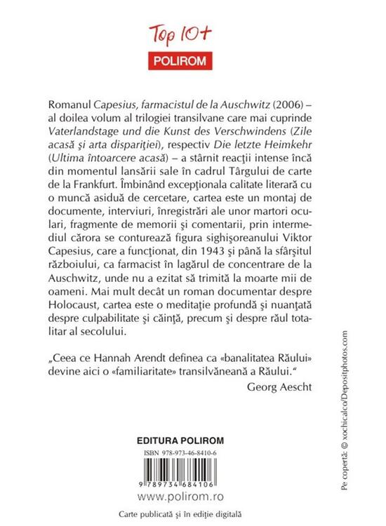 Copertă produs Capesius, farmacistul de la Auschwitz (Top 10+) - gallery big 2