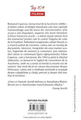 Copertă produs Capesius, farmacistul de la Auschwitz (Top 10+)