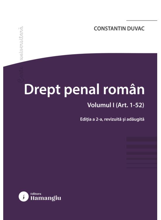Copertă produs Drept penal rom&acirc;n. Vol. (Art. 1-52) - gallery big 1