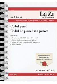 Copertă produs Codul penal. Codul de procedură penală. Cod 813. Actualizat la 7.10.2025