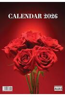 Calendar de perete cu Trandafiri 2026, 6 file
