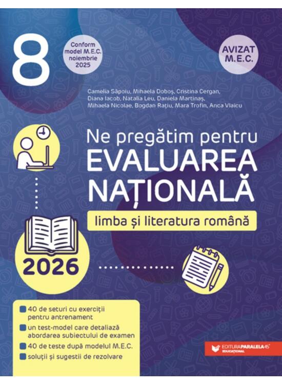 Copertă produs Ne pregătim pentru Evaluarea Națională 2026. Limba și literatura rom&acirc;nă - Clasa a VIII-a - gallery big 1