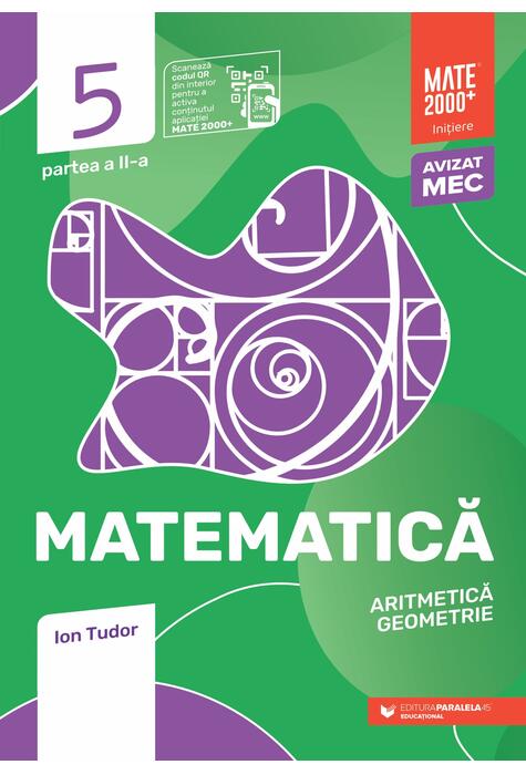 Copertă produs Matematică. Aritmetică, geometrie. Caiet de lucru. Clasa a V-a. Inițiere. Partea a II-a