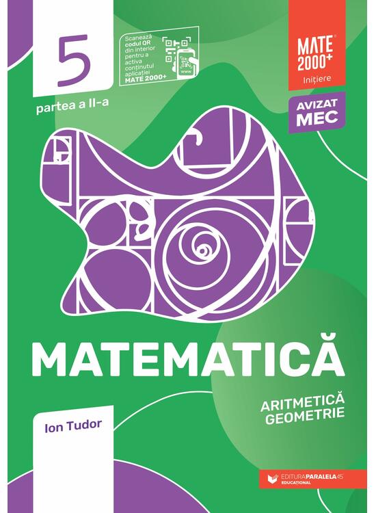 Copertă produs Matematică. Aritmetică, geometrie. Caiet de lucru. Clasa a V-a. Inițiere. Partea a II-a - gallery big 1