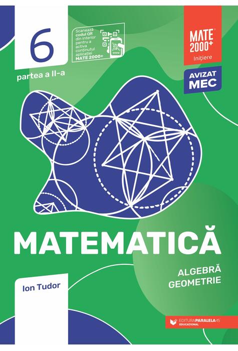 Copertă produs Matematică. Algebră, geometrie. Caiet de lucru. Clasa a VI-a. Inițiere. Partea a II-a
