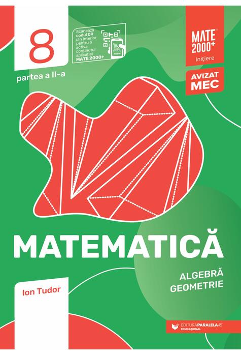 Copertă produs Matematică. Algebră, geometrie. Caiet de lucru. Clasa a VIII-a. Inițiere. Partea a II-a