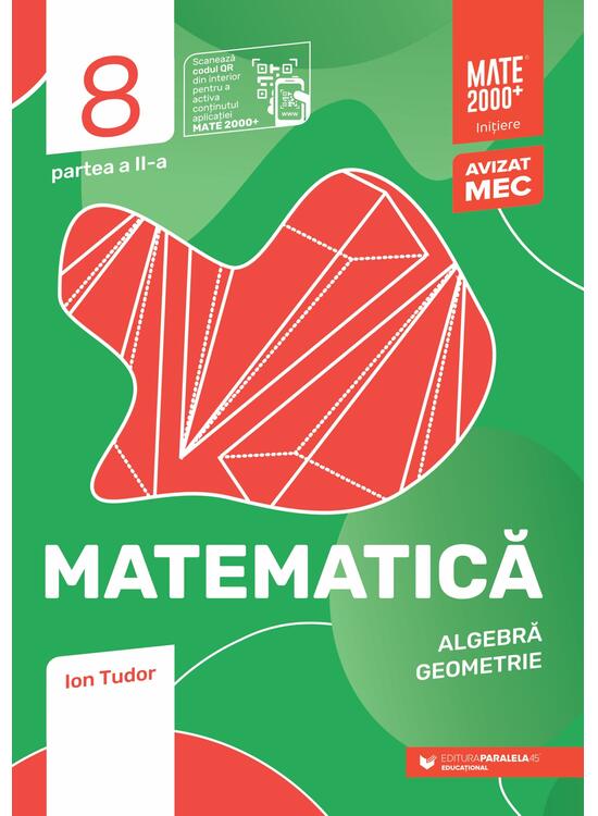 Copertă produs Matematică. Algebră, geometrie. Caiet de lucru. Clasa a VIII-a. Inițiere. Partea a II-a - gallery big 1