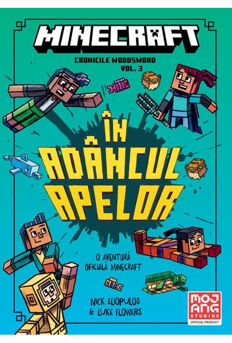 Copertă produs Minecraft. Cronicile Woodsword. &Icirc;n ad&acirc;ncul apelor (Vol. 3)