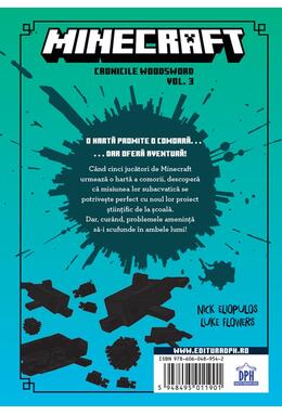 Copertă produs Minecraft. Cronicile Woodsword. &Icirc;n ad&acirc;ncul apelor (Vol. 3)