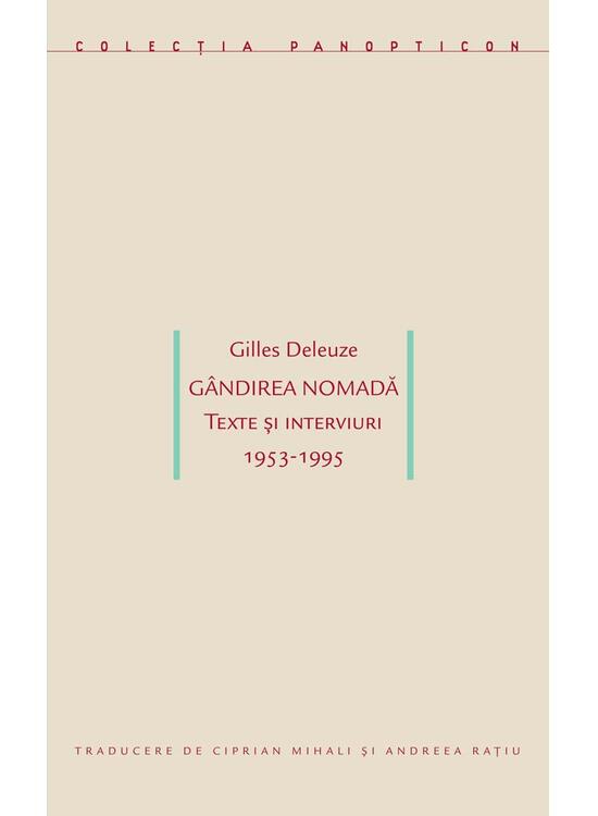 Copertă produs G&acirc;ndirea nomadă. Texte și interviuri 1953-1995 - gallery big 1