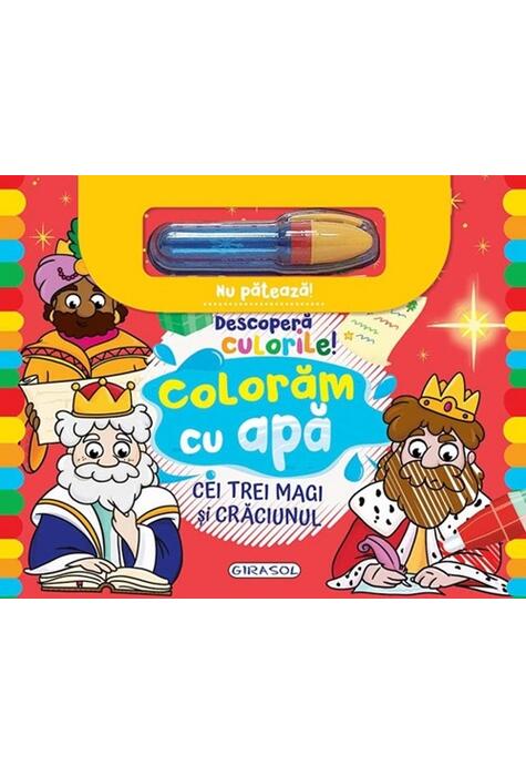 Copertă produs Descoperă culorile! Colorăm cu apă: Cei trei magi și Crăciunul