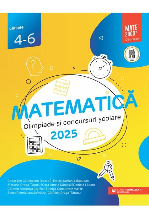 Copertă produs Matematică. Olimpiade şi concursuri şcolare. Clasele IV-VI