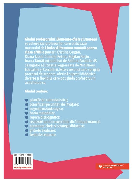 Copertă produs Ghidul profesorului. Elemente-cheie și strategii. Limba și literatura rom&acirc;nă. Clasa a VIII-a - gallery big 2