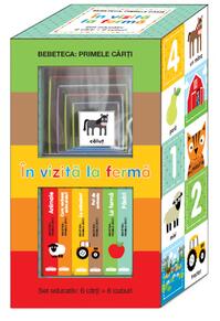 Copertă produs &Icirc;n vizită la fermă. Set educativ 6 cărți + 6 cuburi