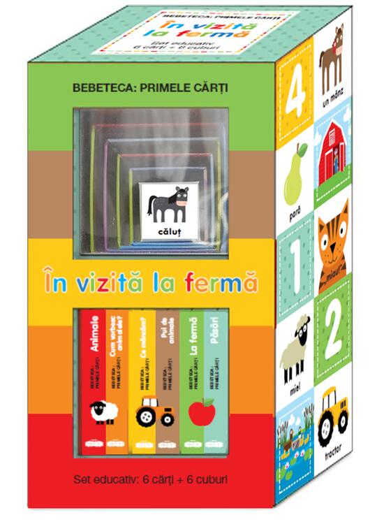 Copertă produs &Icirc;n vizită la fermă. Set educativ 6 cărți + 6 cuburi - gallery big 1