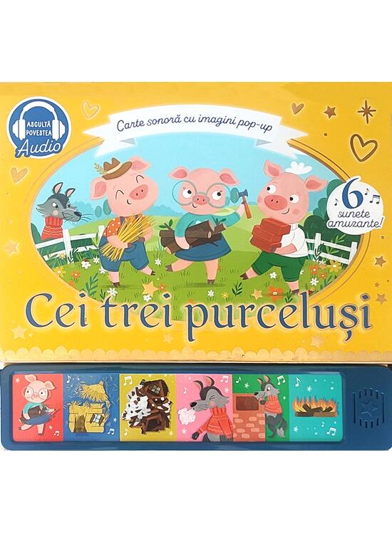 Copertă produs Cei trei purceluși. Carte sonoră - gallery big 1