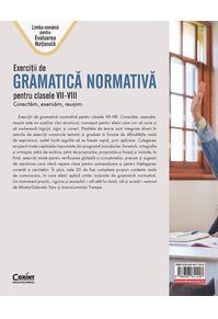 Copertă produs Exerciții de gramatică normativă pentru clasele VII-VIII