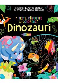 Copertă produs Citește, răzuiește și colorează. Dinozauri