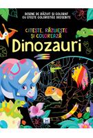 Citește, răzuiește și colorează. Dinozauri