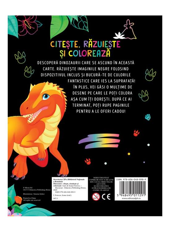 Copertă produs Citește, răzuiește și colorează. Dinozauri - gallery big 2