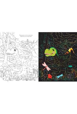 Copertă produs Citește, răzuiește și colorează. Dinozauri