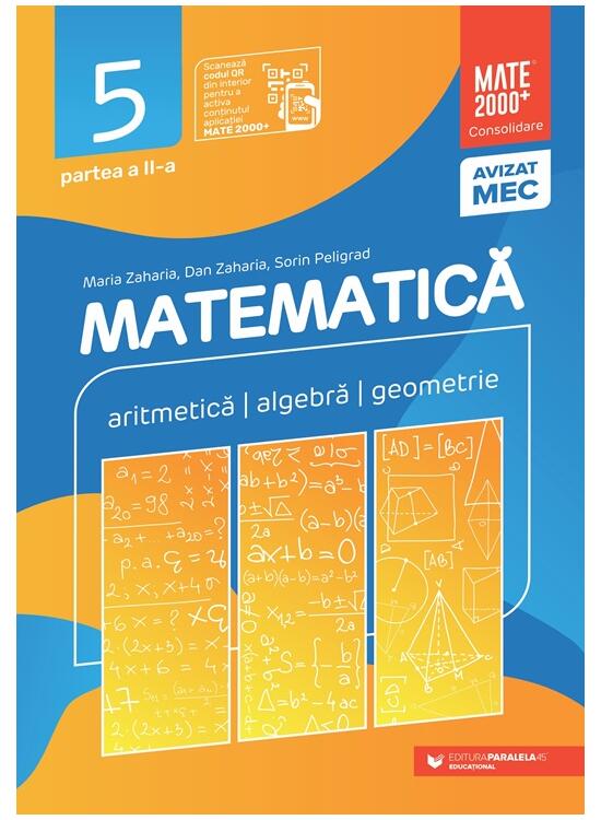 Copertă produs Matematică. Aritmetică, algebră, geometrie. Clasa a V-a. Consolidare. Partea a II-a - gallery big 1