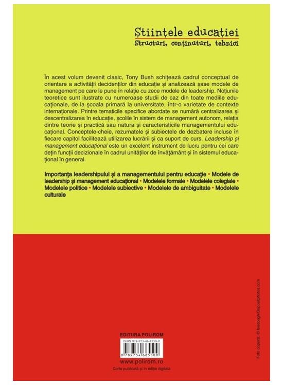 Copertă produs Leadership şi management educaţional. Teorii şi practici actuale - gallery big 2