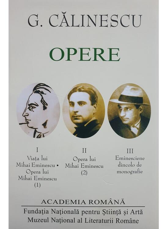 Copertă produs George Călinescu. Opere (Vol. I+II+III) - gallery big 1