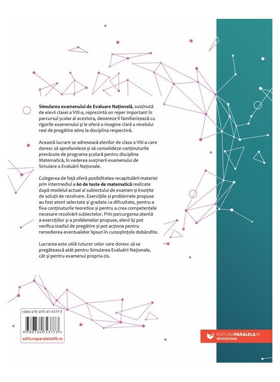 Copertă produs Teste de matematică pentru Simularea Evaluării Naţionale la clasa a VIII-a (60 de teste) - gallery big 2