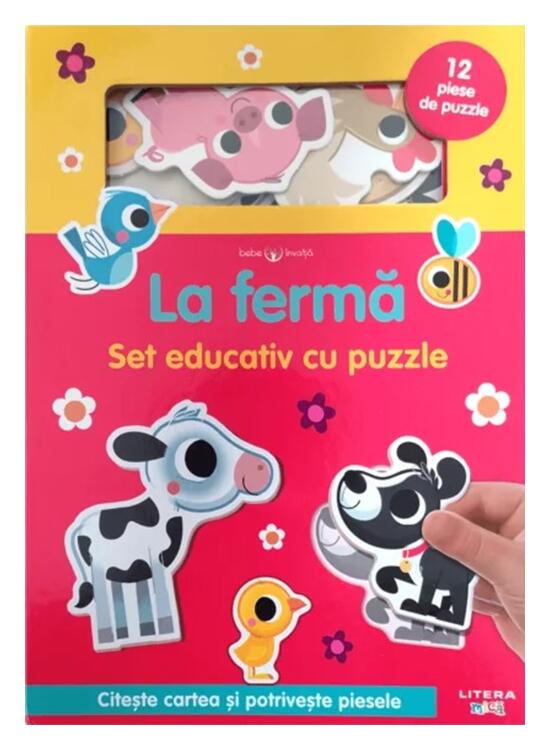 Copertă produs Bebe &icirc;nvață. La fermă. Set educativ cu puzzle - gallery big 1