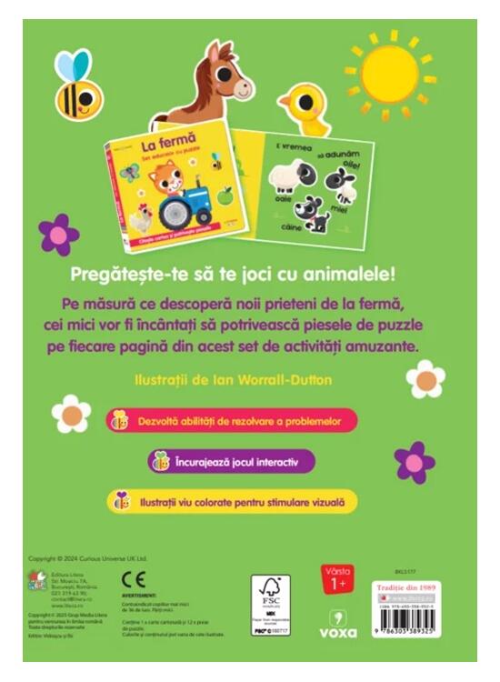 Copertă produs Bebe &icirc;nvață. La fermă. Set educativ cu puzzle - gallery big 2