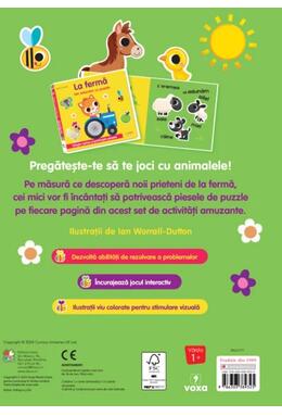 Copertă produs Bebe &icirc;nvață. La fermă. Set educativ cu puzzle