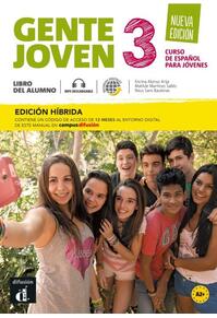 Copertă produs Gente joven 3 Nueva edici&oacute;n. Libro del alumno (A2) + MP3 descargable. Edici&oacute;n h&iacute;brida