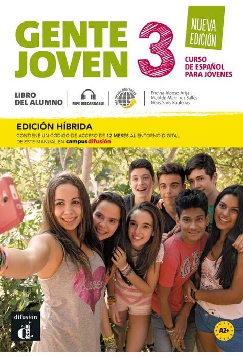 Copertă produs Gente joven 3 Nueva edici&oacute;n. Libro del alumno (A2) + MP3 descargable. Edici&oacute;n h&iacute;brida