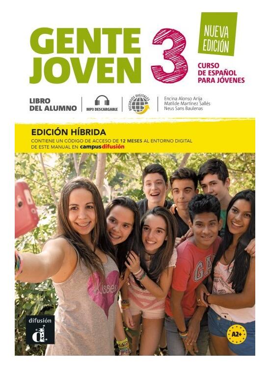 Copertă produs Gente joven 3 Nueva edici&oacute;n. Libro del alumno (A2) + MP3 descargable. Edici&oacute;n h&iacute;brida - gallery big 1
