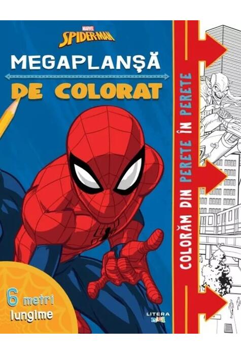 Copertă produs Disney. Marvel. Spider-Man. Megaplanșă de colorat