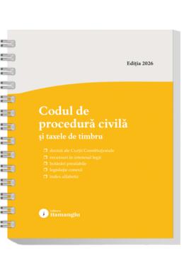 Copertă produs Codul de procedură civilă și taxele de timbru. Actualizat la 8 ianuarie 2026 - spiralat