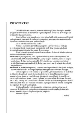 Copertă produs Ghid de pregătire pentru profesorii de biologie - Definitivat