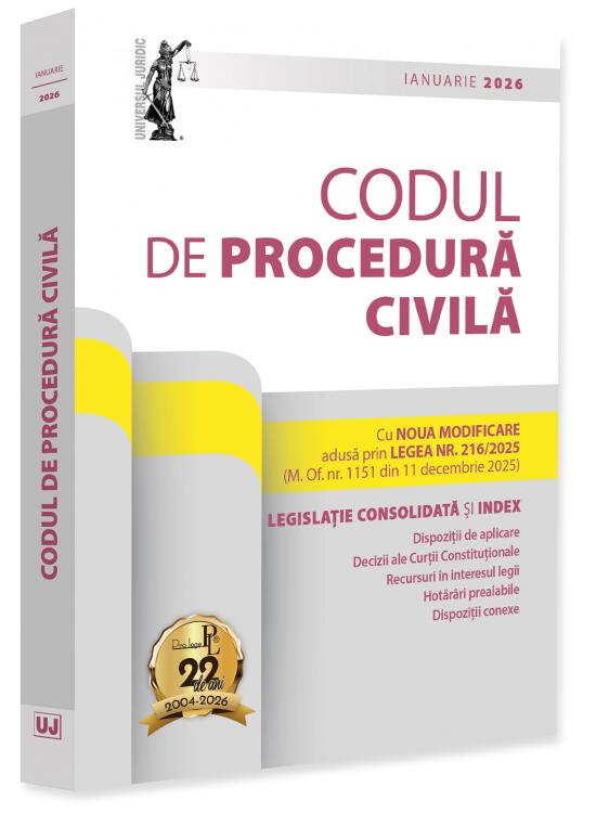 Copertă produs Codul de procedură civilă: Ianuarie 2026 - gallery big 1