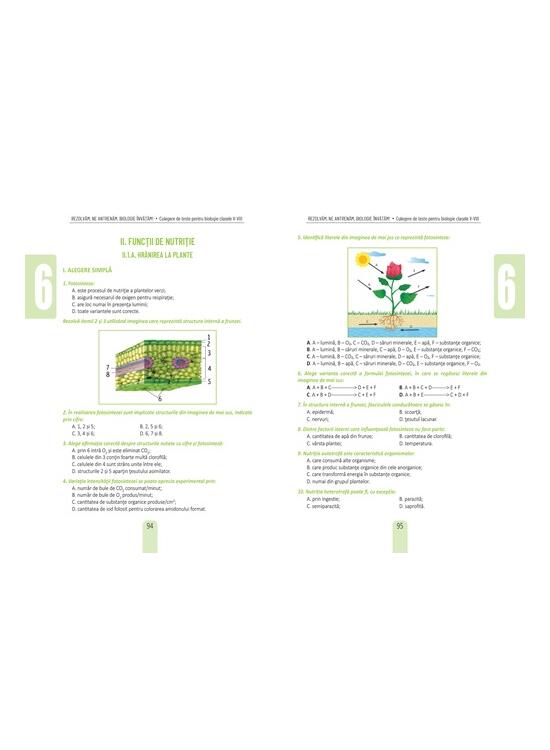 Copertă produs Rezolvăm, ne antrenăm, biologie &icirc;nvățăm! - Culegere de teste pentru biologie clasele V-VIII - gallery big 6