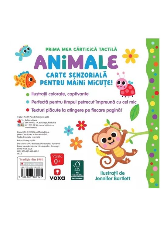 Copertă produs Bebe &icirc;nvață. Prima mea cărticică tactilă. Animale - gallery big 2