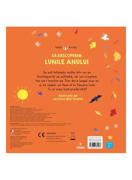 Copertă produs Bebe &icirc;nvață. Să descoperim lunile anului. Carte cu sunete - gallery big 2