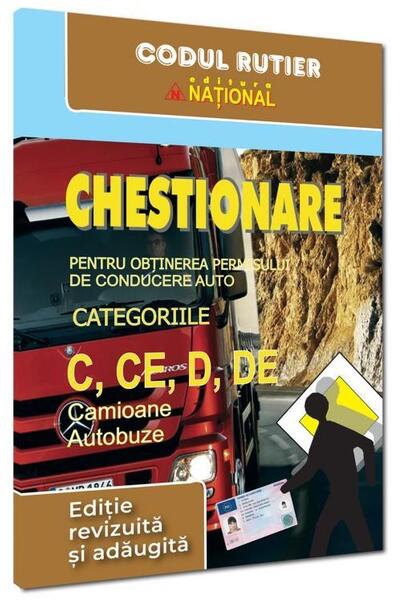 Chestionare pentru obţinerea permisului de conducere auto categoriile C, CE, D, DE