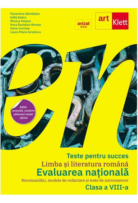 Copertă produs Teste pentru succes. Evaluarea Națională Limba și Literatură Rom&acirc;nă clasa a VIII-a