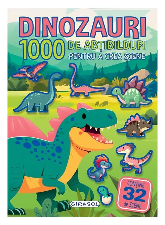 Copertă produs 1000 de abțibilduri pentru a crea scene - Dinozauri - gallery big 1