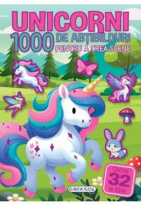 Copertă produs 1000 de abțibilduri pentru a crea scene - Unicorni