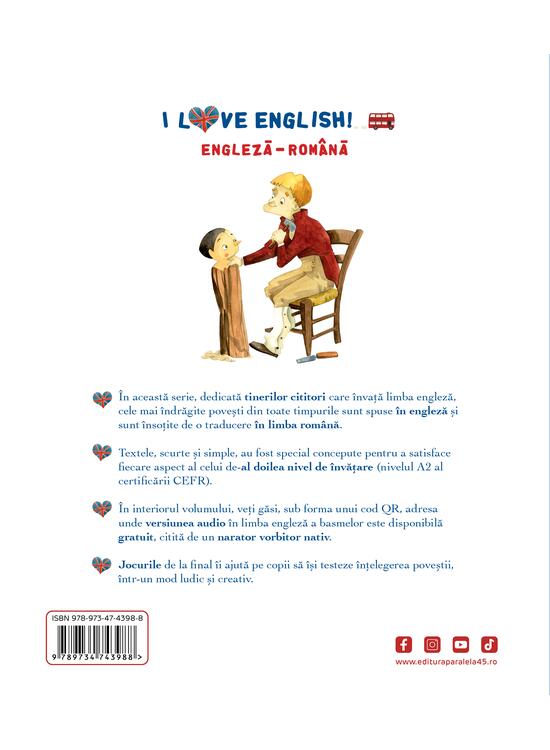 Copertă produs I Love English. Pinocchio (Pinocchio). Ediție bilingvă. Nivel A2 (versiune audio inclusă) - gallery big 2